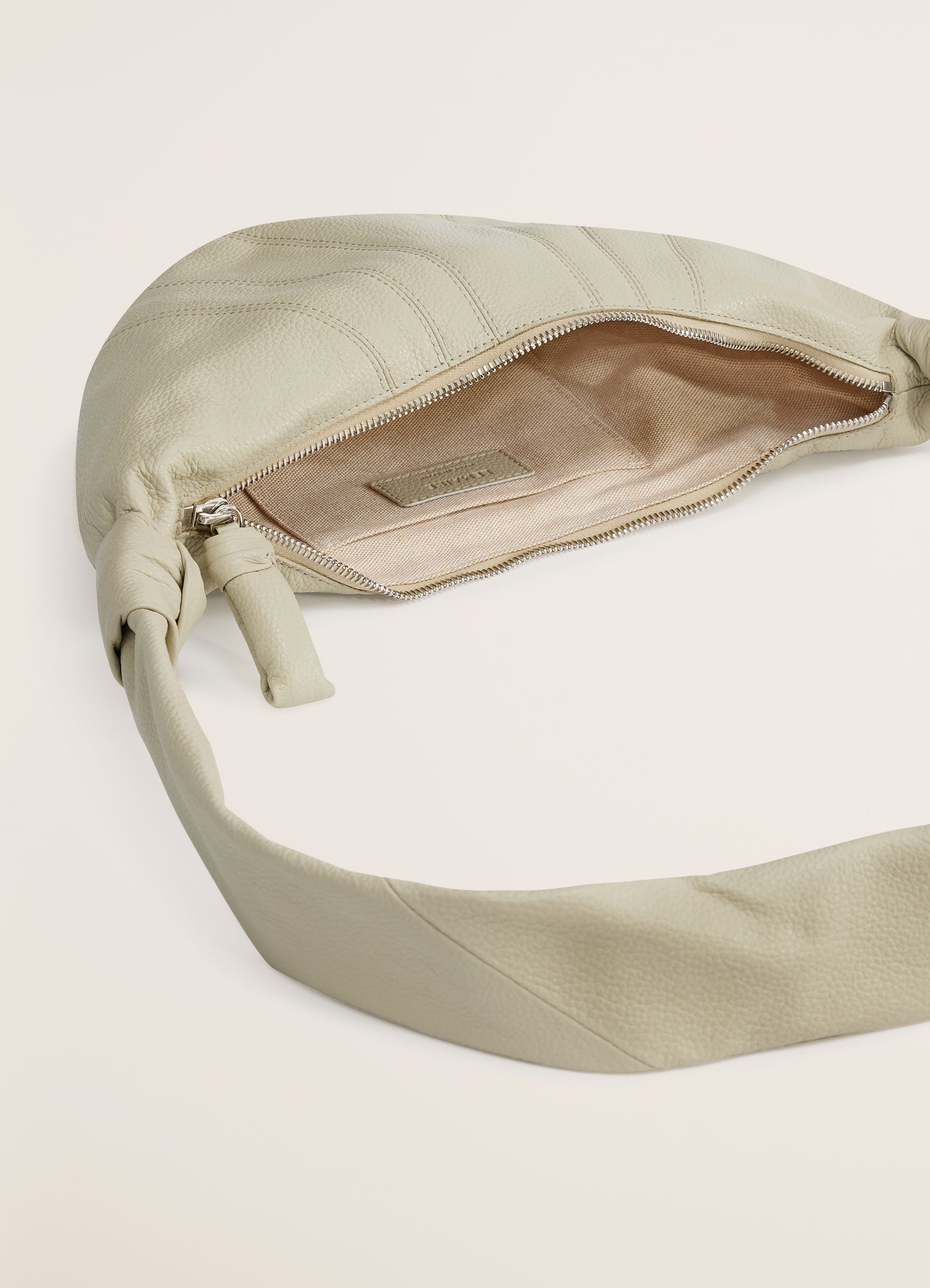 Light Sage Green Small Croissant Bag in Soft Grained Leather | LEMAIRE