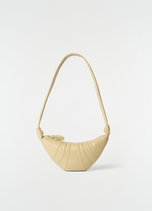 Small croissant bag in leather