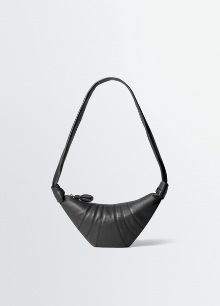 SMALL CROISSANT BAG IN LEATHER - Black - Soft Nappa Leather SMALL CROISSANT BAG IN LEATHER - Black - Soft Nappa Leather