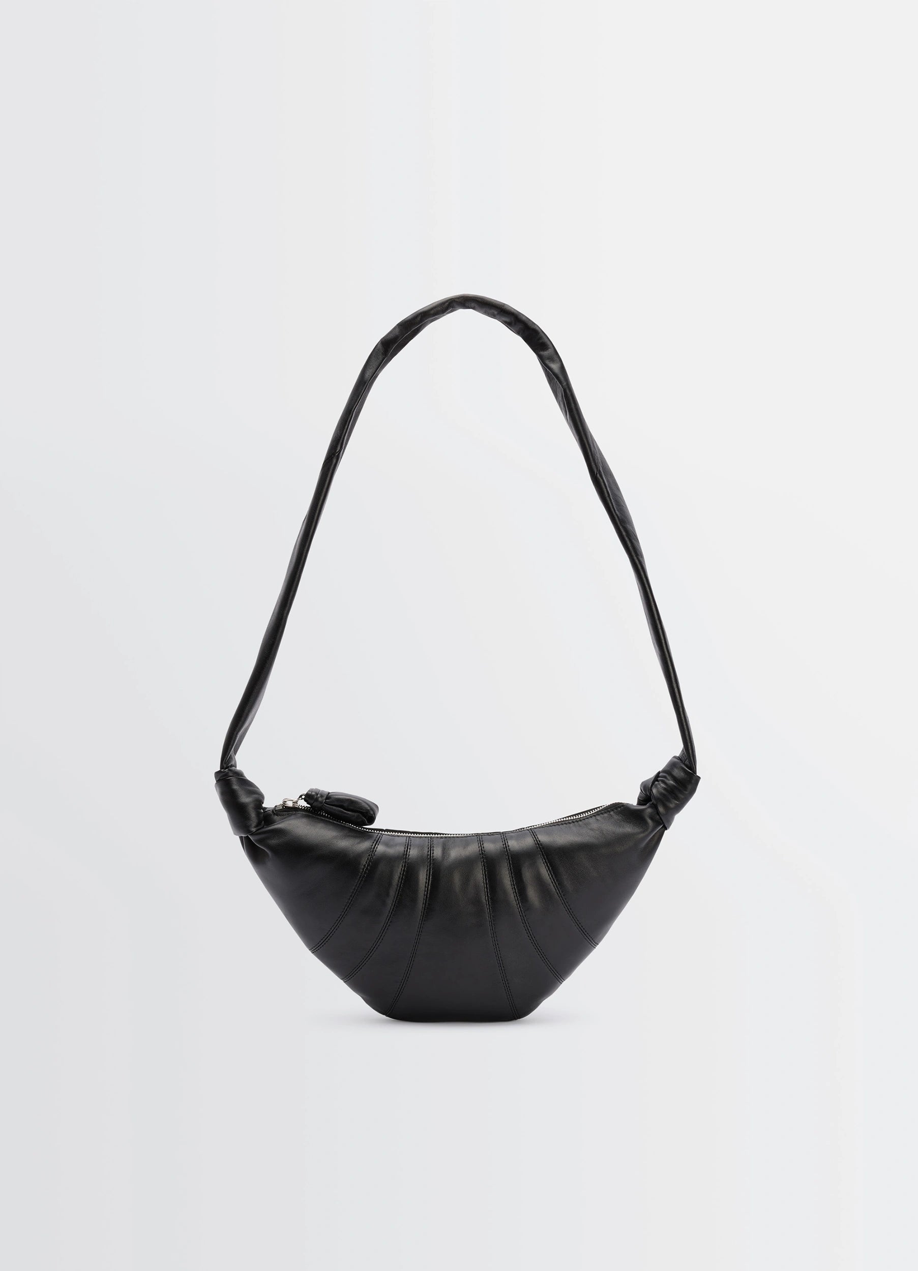 Small Croissant Soft Bag in Black | LEMAIRE Small Croissant Soft Bag in Black | LEMAIRE