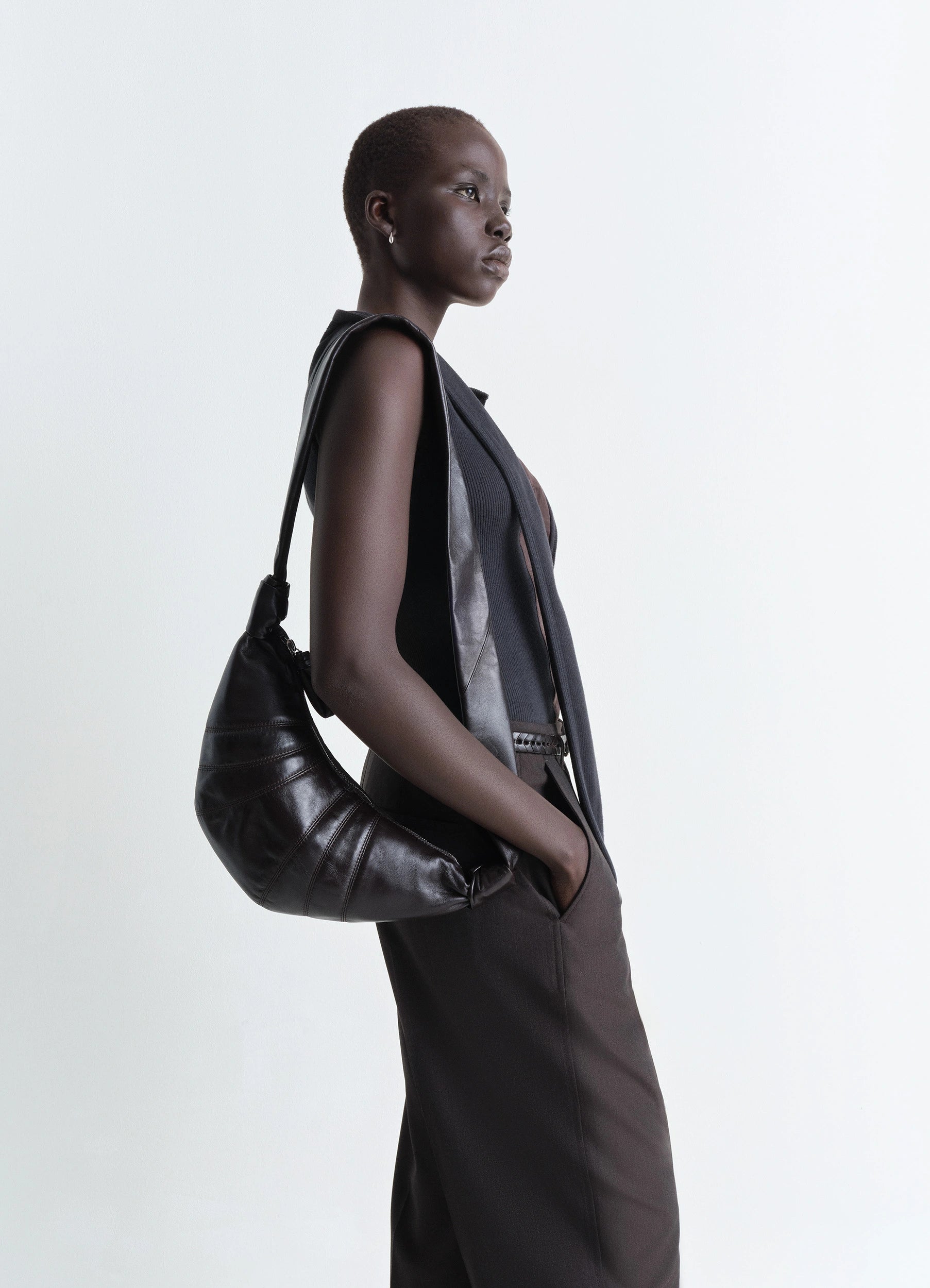 Lemaire black small croissant bag shop