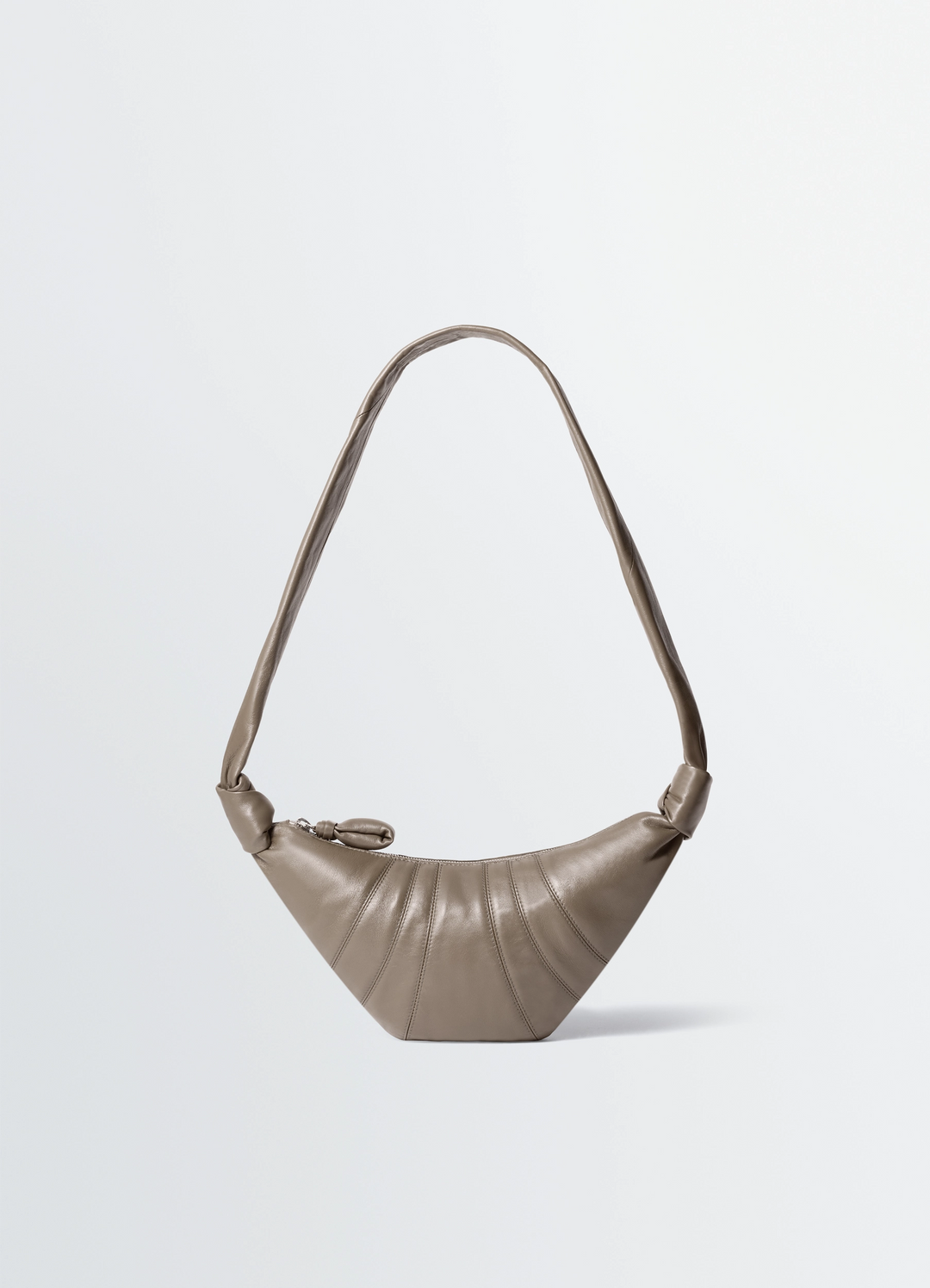 SMALL CROISSANT BAG IN LEATHER - Dark Khaki - Soft Nappa Leather SMALL CROISSANT BAG IN LEATHER - Dark Khaki - Soft Nappa Leather
