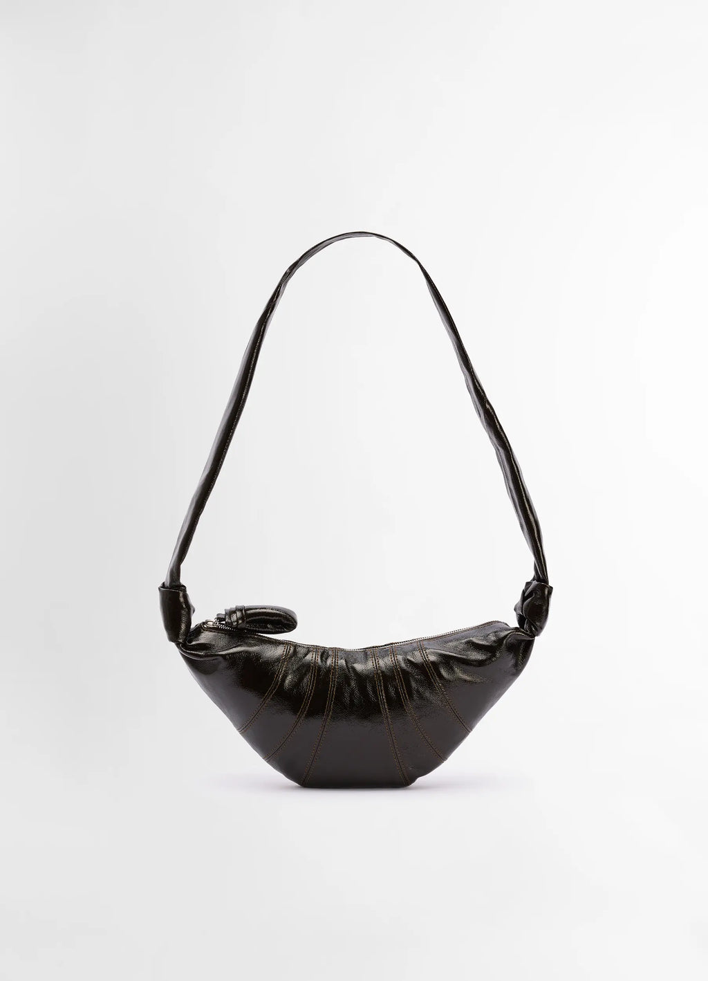 SMALL CROISSANT BAG IN COATED COTTON - Truffle - Coated SMALL CROISSANT BAG IN COATED COTTON - Truffle - Coated