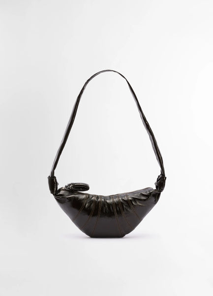 SMALL CROISSANT BAG IN COATED COTTON - Truffle - Coated Cotton