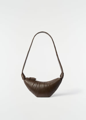 Small croissant bag in leather