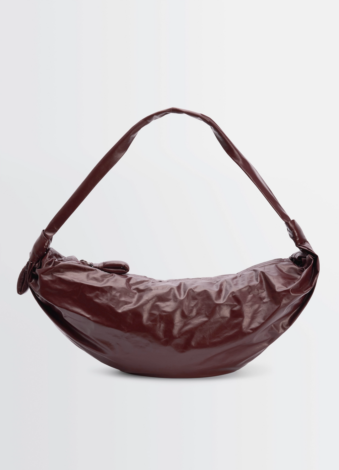 MEDIUM SOFT CROISSANT BAG IN PAPER LEATHER - Roasted Pecan - Paper MEDIUM SOFT CROISSANT BAG IN PAPER LEATHER - Roasted Pecan - Paper