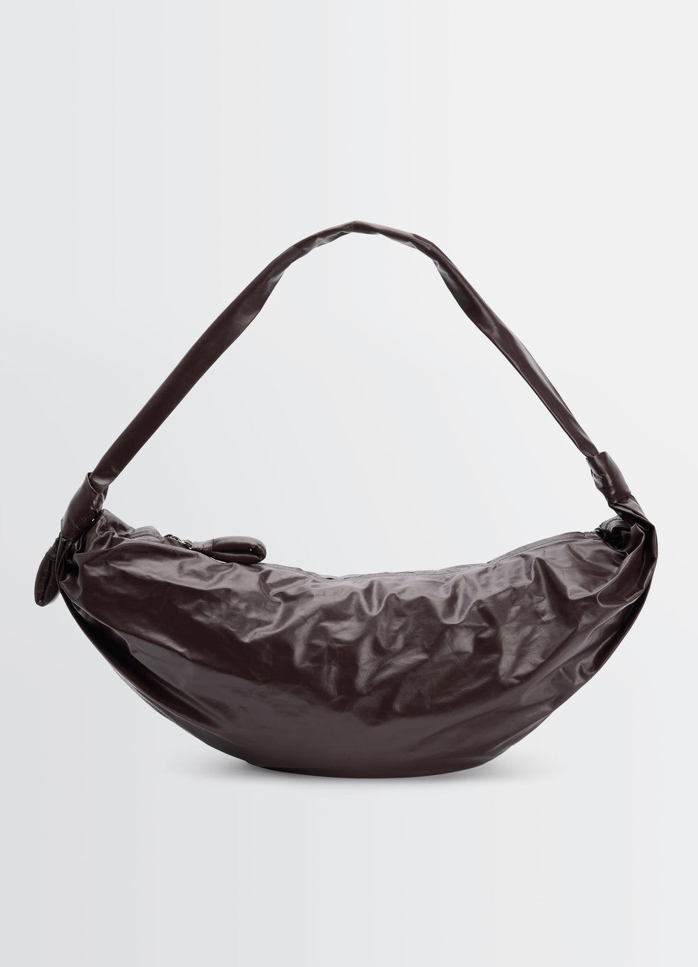 LARGE SOFT CROISSANT BAG IN PAPER LEATHER