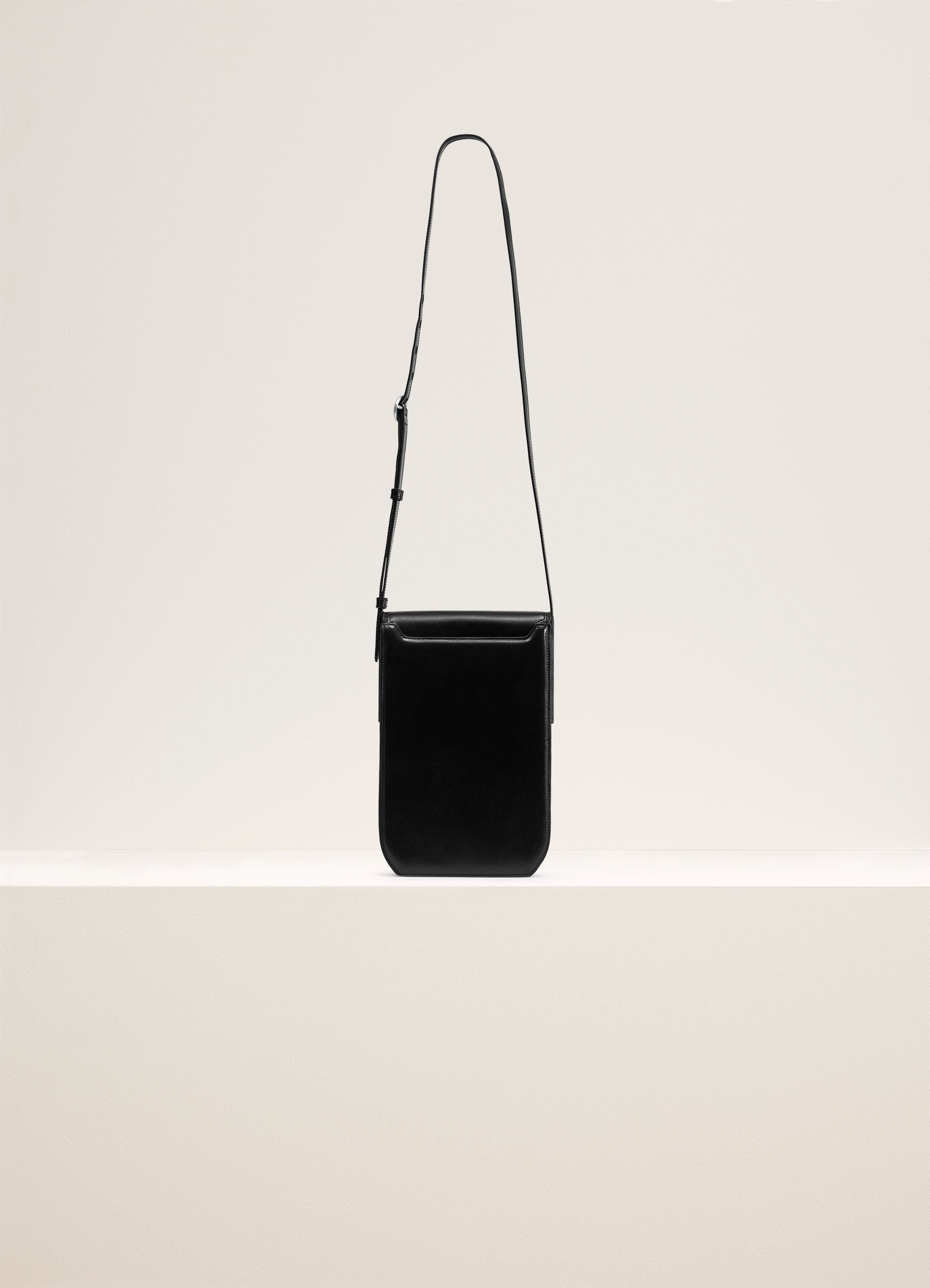 CALEPIN BAG - Black - Shiny Box Leather - Unisex | LEMAIRE
