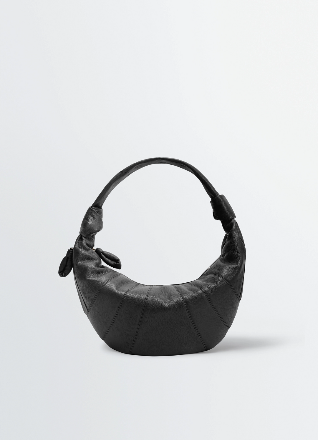 SMALL CROISSANT BAG IN LEATHER - Black - Soft Grained Leather SMALL CROISSANT BAG IN LEATHER - Black - Soft Grained Leather