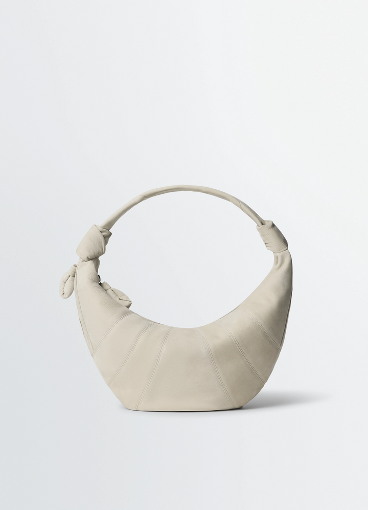 FORTUNE CROISSANT BAG IN ALPACA NUBUCK LEATHER