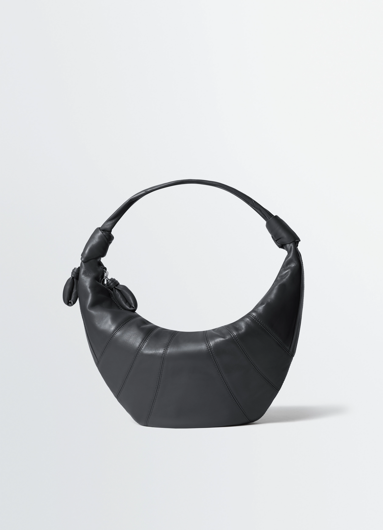 FORTUNE CROISSANT BAG IN LEATHER - Black - Soft Nappa FORTUNE CROISSANT BAG IN LEATHER - Black - Soft Nappa
