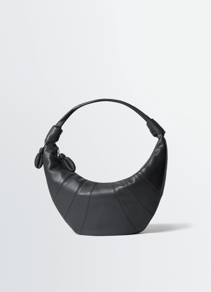 FORTUNE CROISSANT BAG IN LEATHER - Black - Soft Nappa Leather
