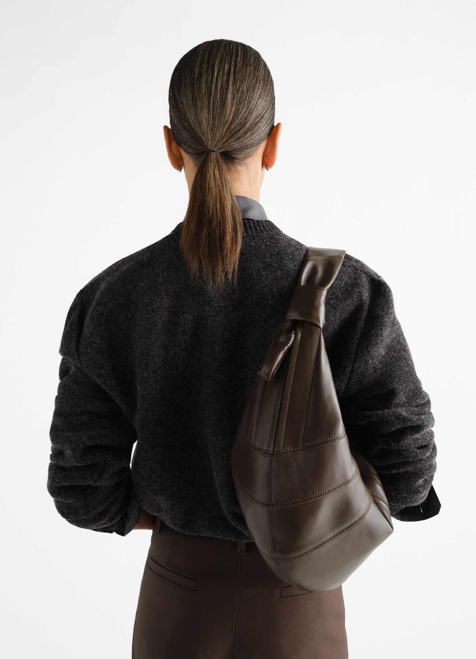 Fortune croissant bag in leather