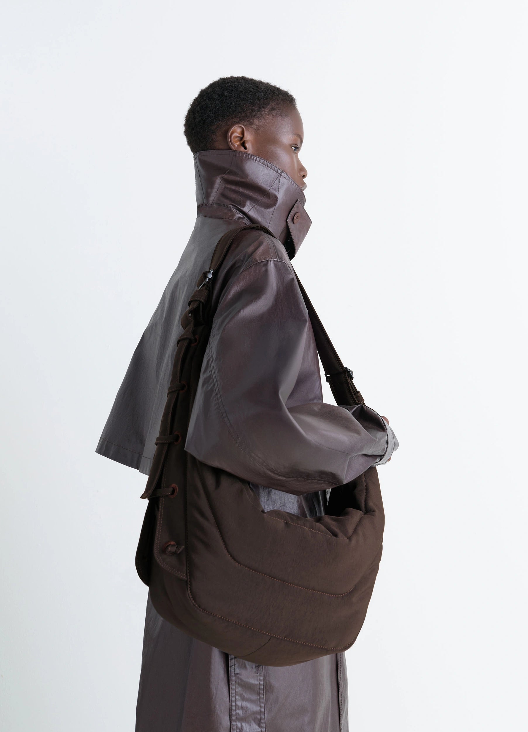 Dark Chocolate Medium Soft Game Bag | LEMAIRE Dark Chocolate Medium Soft Game Bag | LEMAIRE