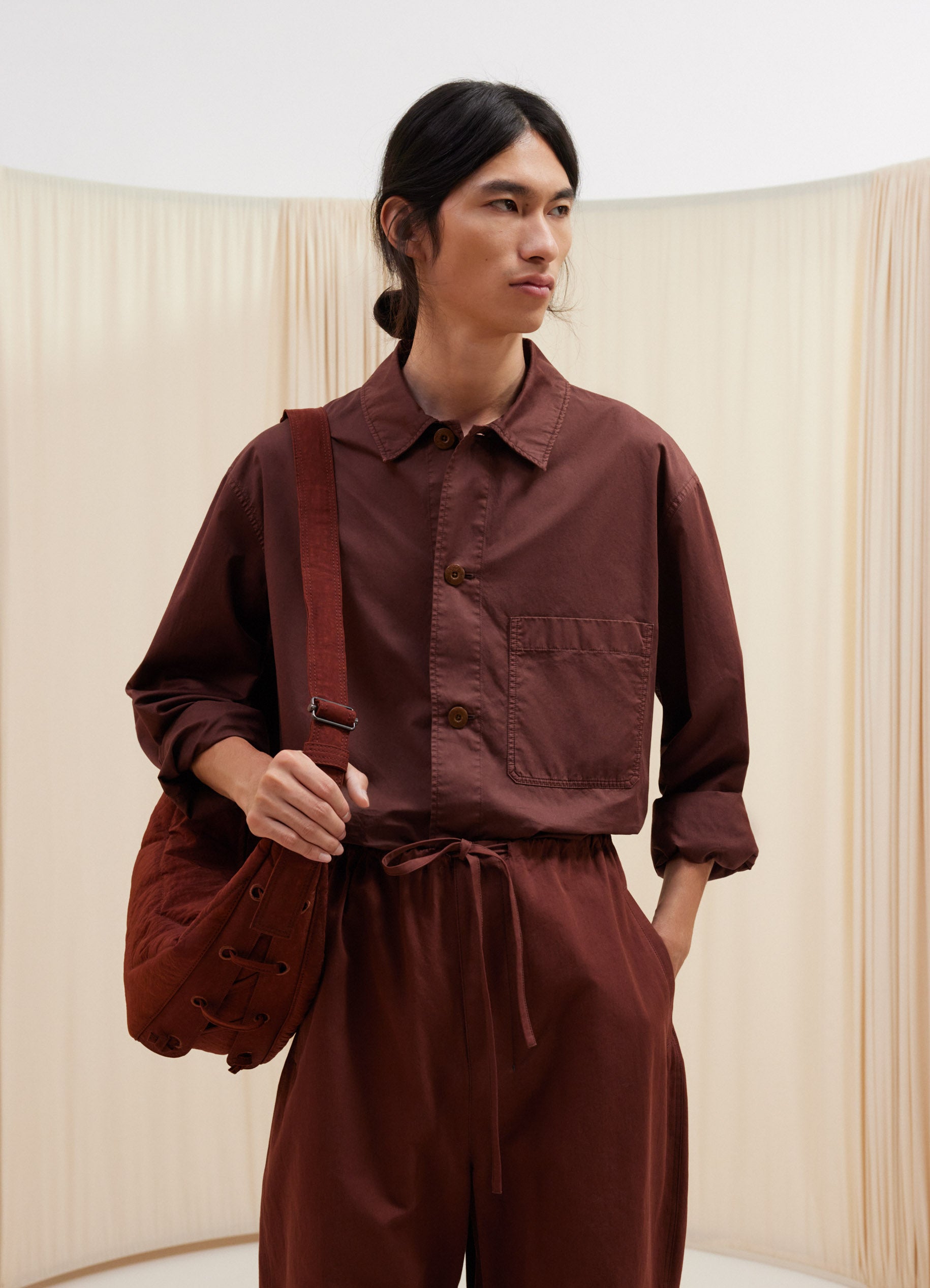 Lemaire - Medium Soft Game Bag Dark Chocolate