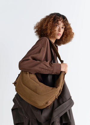 Soft Game Bag in quilted water-repellent nylon, model shot, side view medium-weight