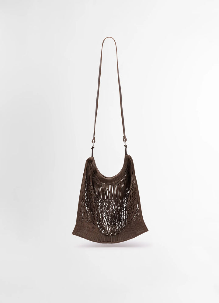 大型クロスボディフィルトネットショッピングバッグ