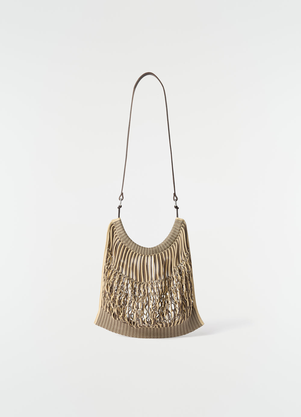 LARGE CROSSBODY FILT NET SHOPPING BAG