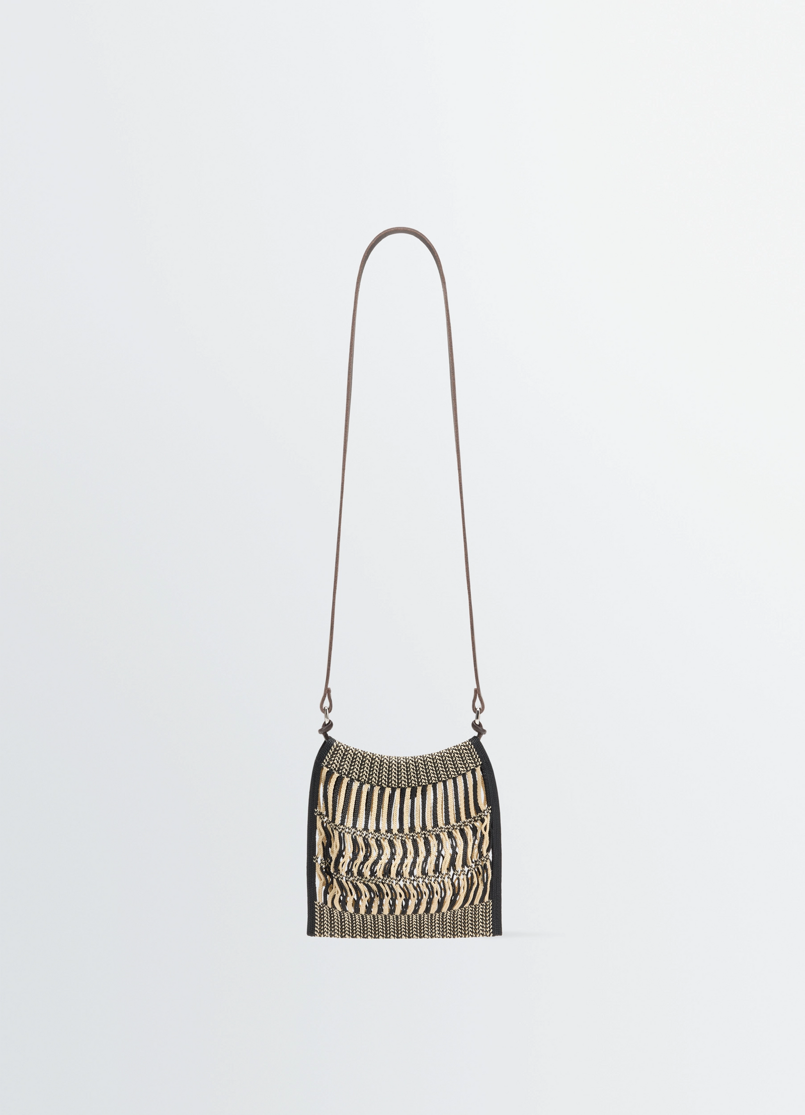 미니 크로스바디 필트 네트 백