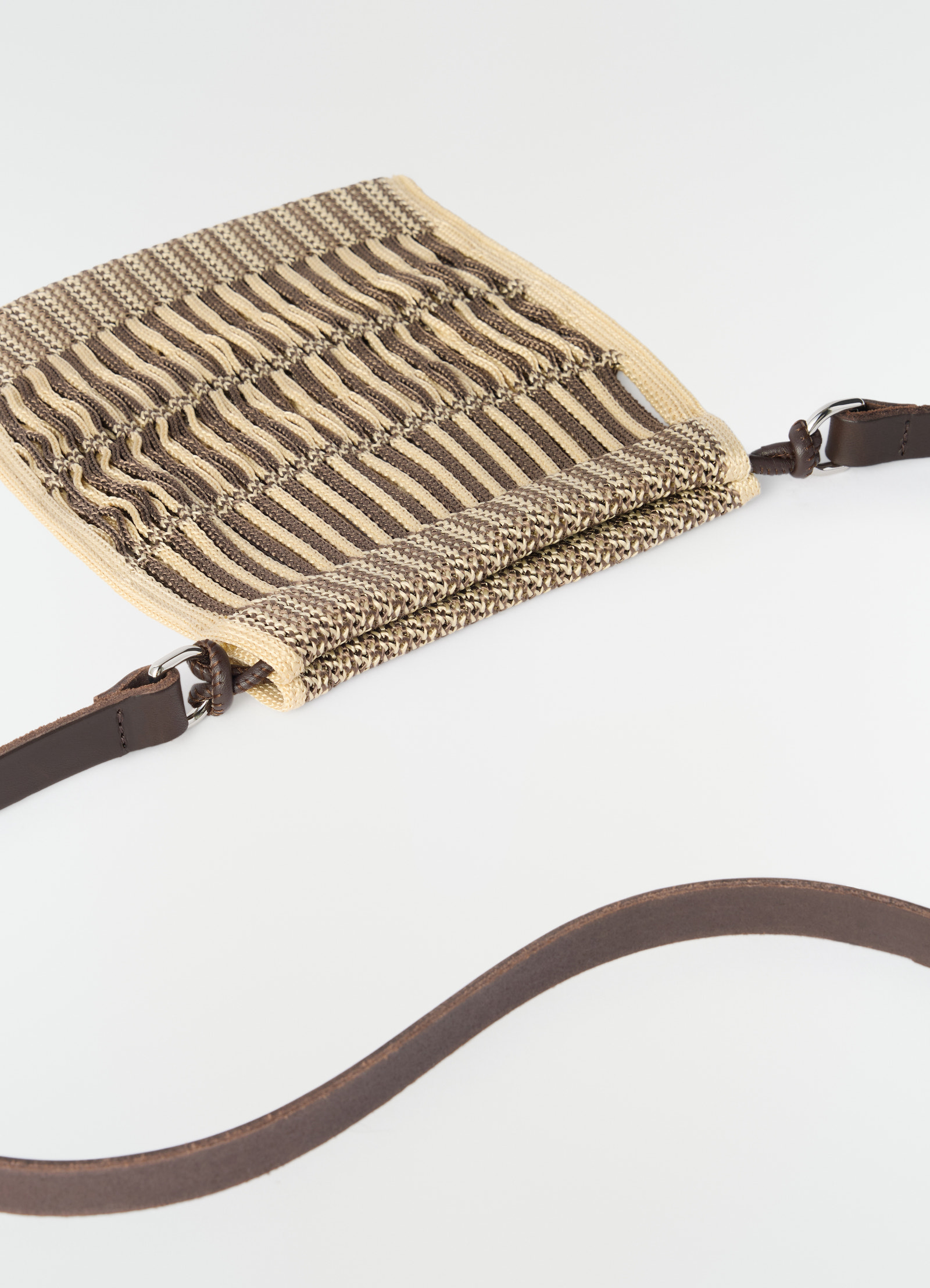 Mini crossbody filt net bag