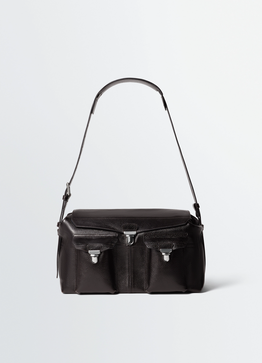 MEDIUM GEAR BAG IN LEATHER - Dark Eggplant - Glossy Vegetable MEDIUM GEAR BAG IN LEATHER - Dark Eggplant - Glossy Vegetable