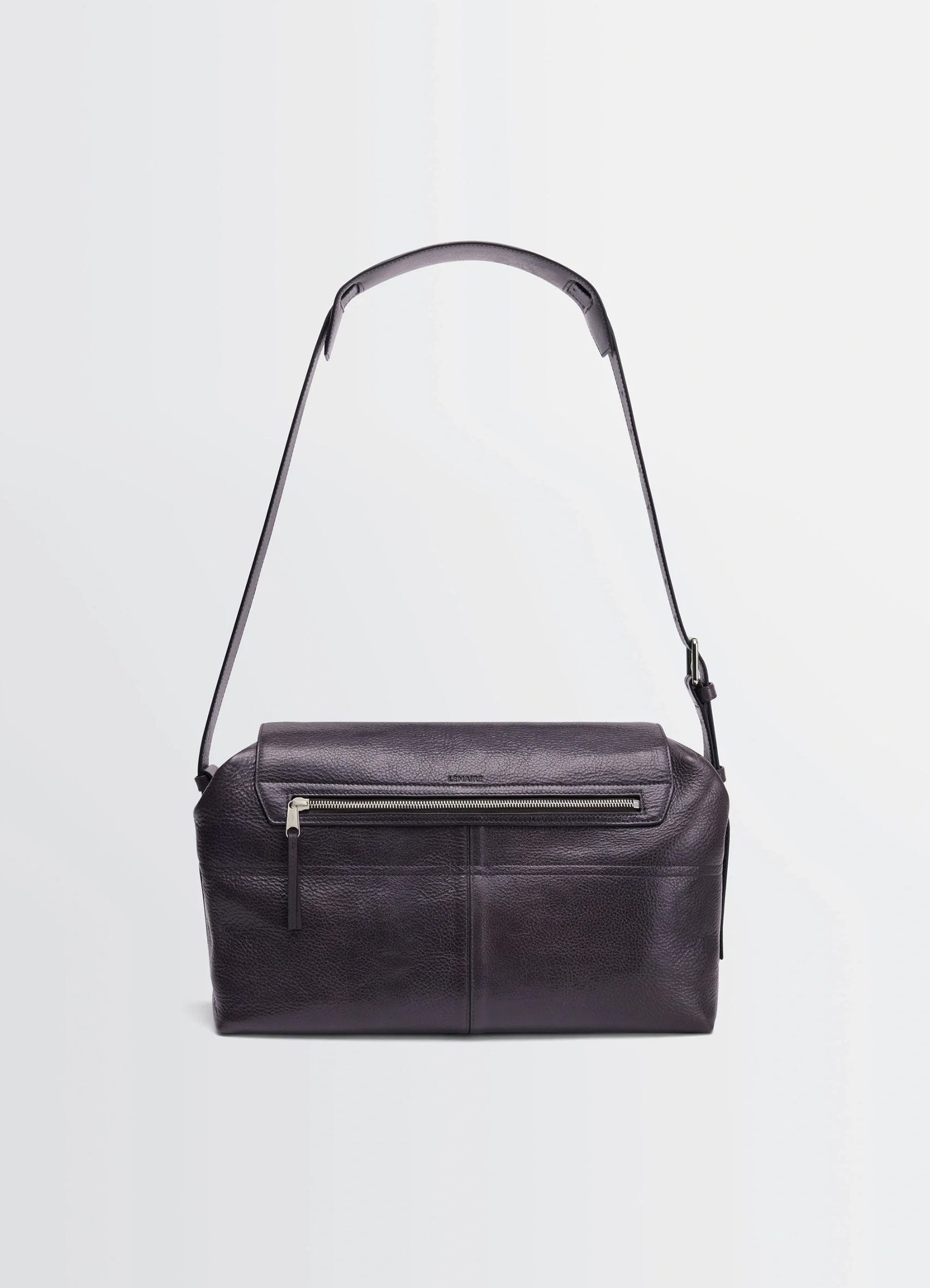 WEEK-END GEAR BAG IN LEATHER - Dark Mink - Glossy Vegetable WEEK-END GEAR BAG IN LEATHER - Dark Mink - Glossy Vegetable