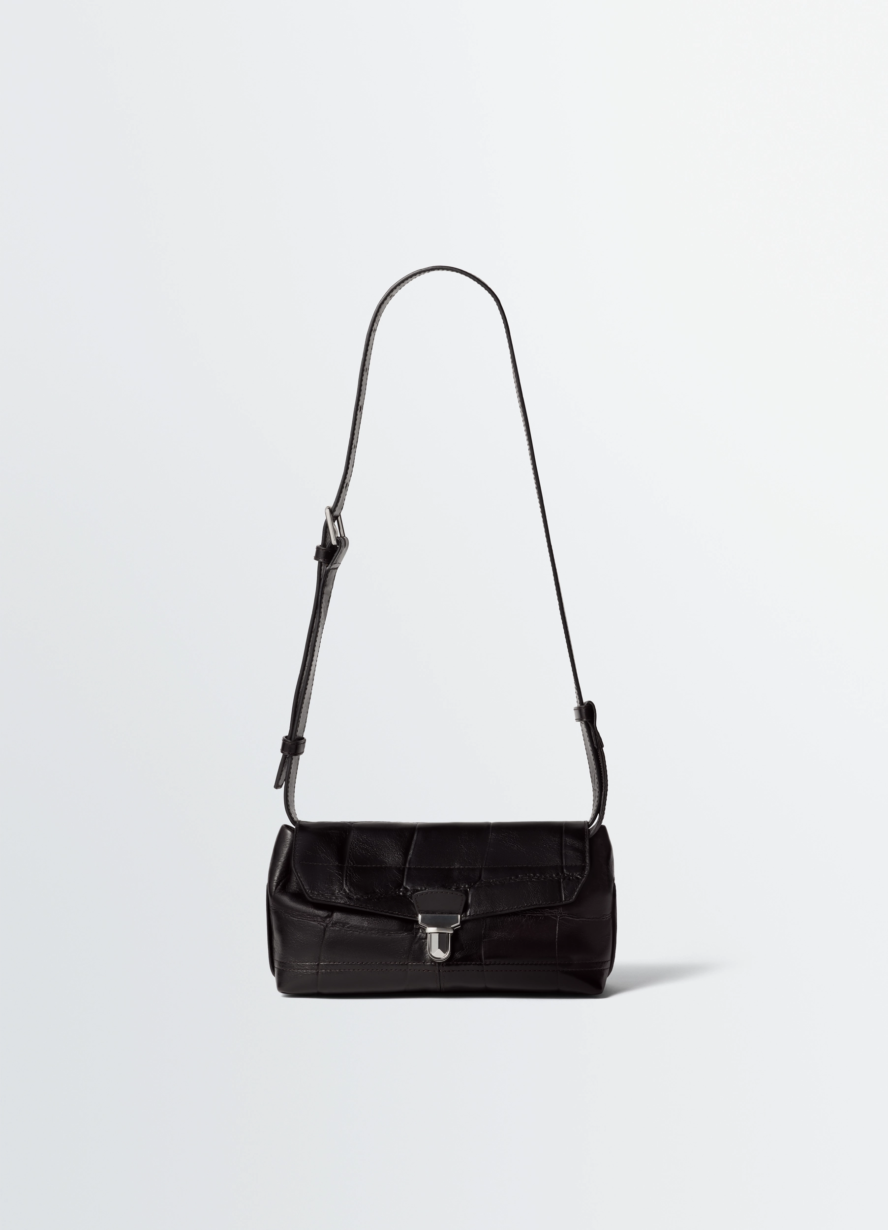 LEMAIRE スモール ギアバッグ エスプレッソ BG0084 ルメール SMALL SOFT GEAR BAG IN LEATHER - Espresso - Croco Embossed Leather
