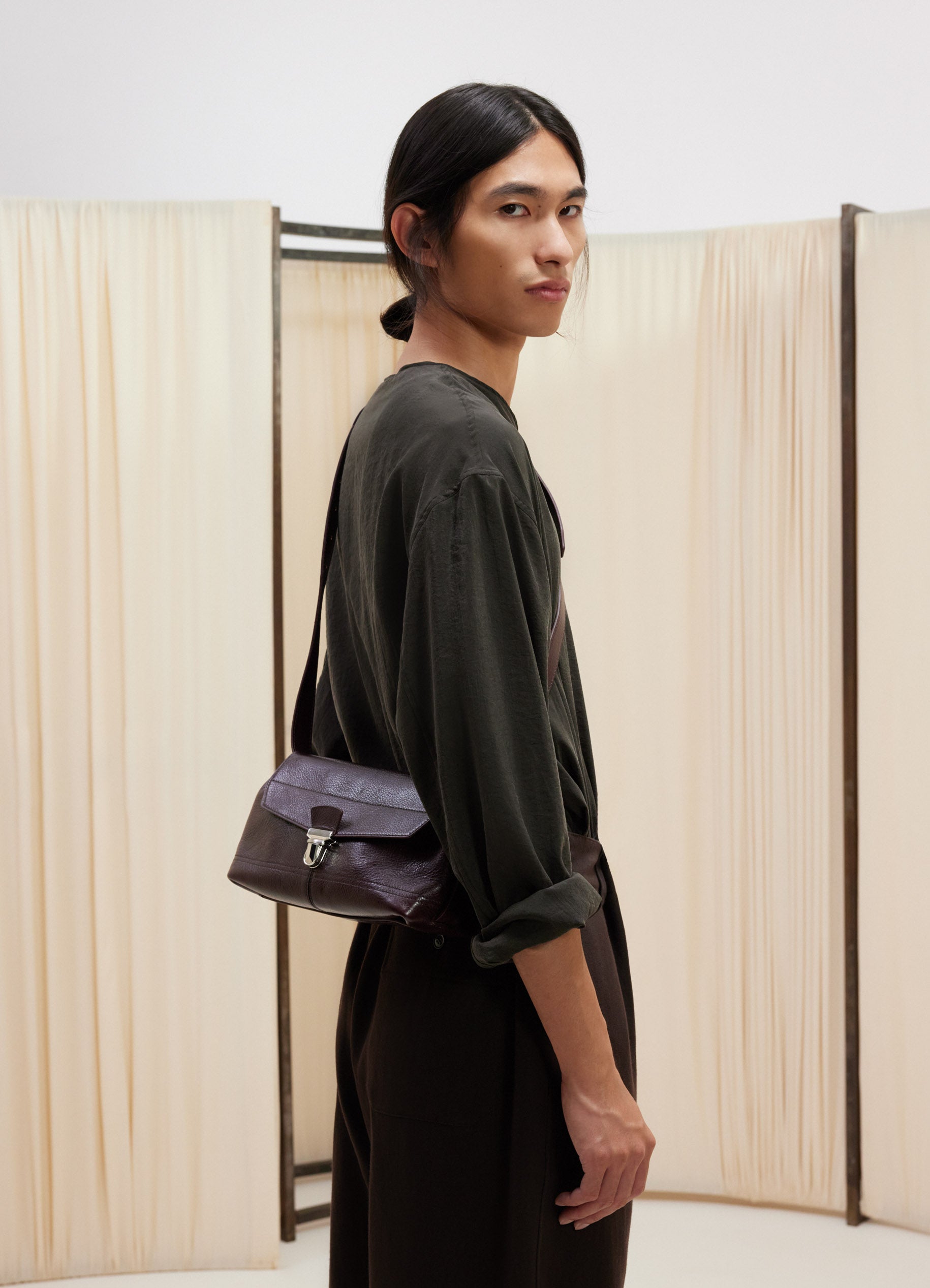 Gear Small Bag in Dark Eggplant - LEMAIRE