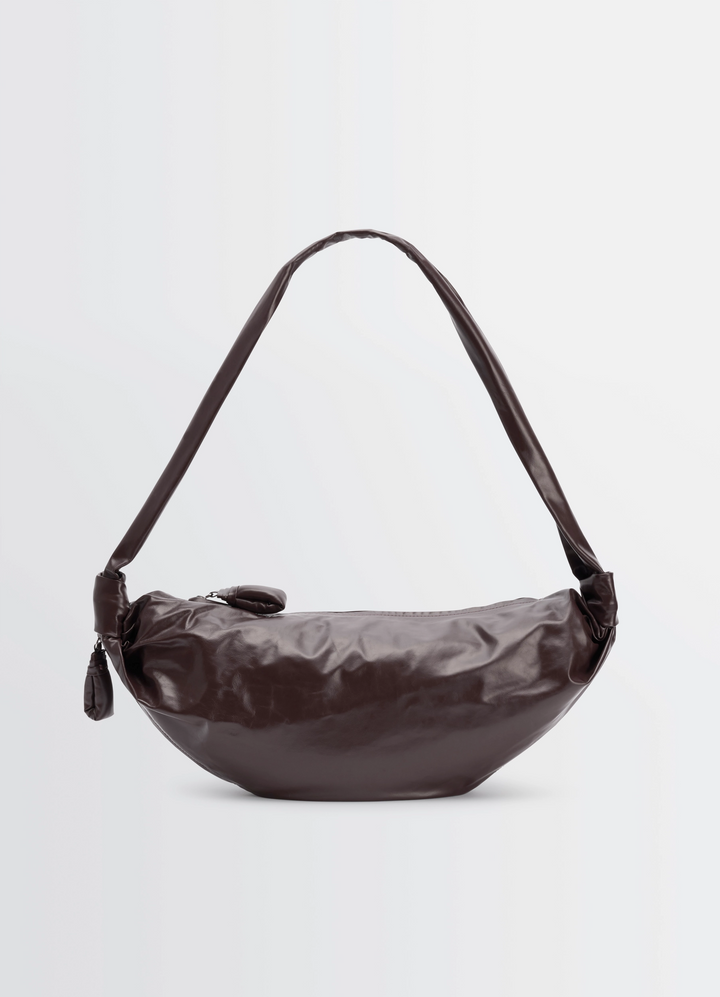 SMALL CROISSANT BAG - Black - Soft Grained Leather - Unisex | LEMAIRE