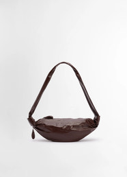 SMALL SOFT CROISSANT BAG IN PAPER LEATHER