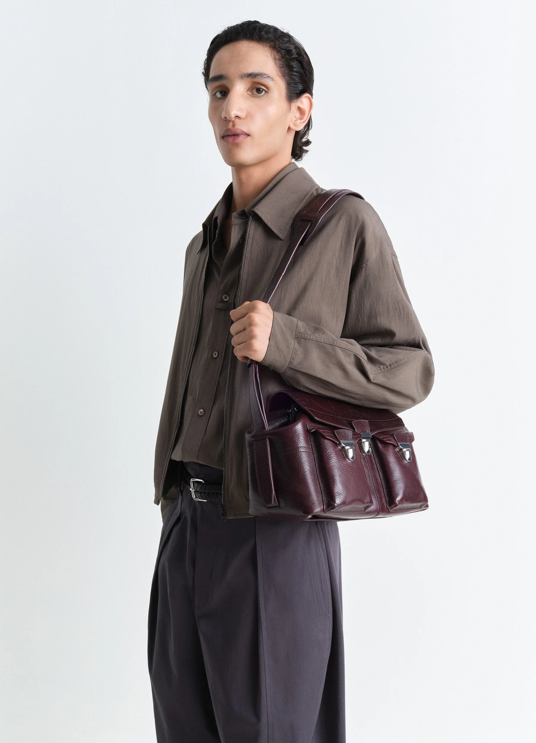 Dark Eggplant Medium Gear Bag | LEMAIRE Dark Eggplant Medium Gear Bag | LEMAIRE