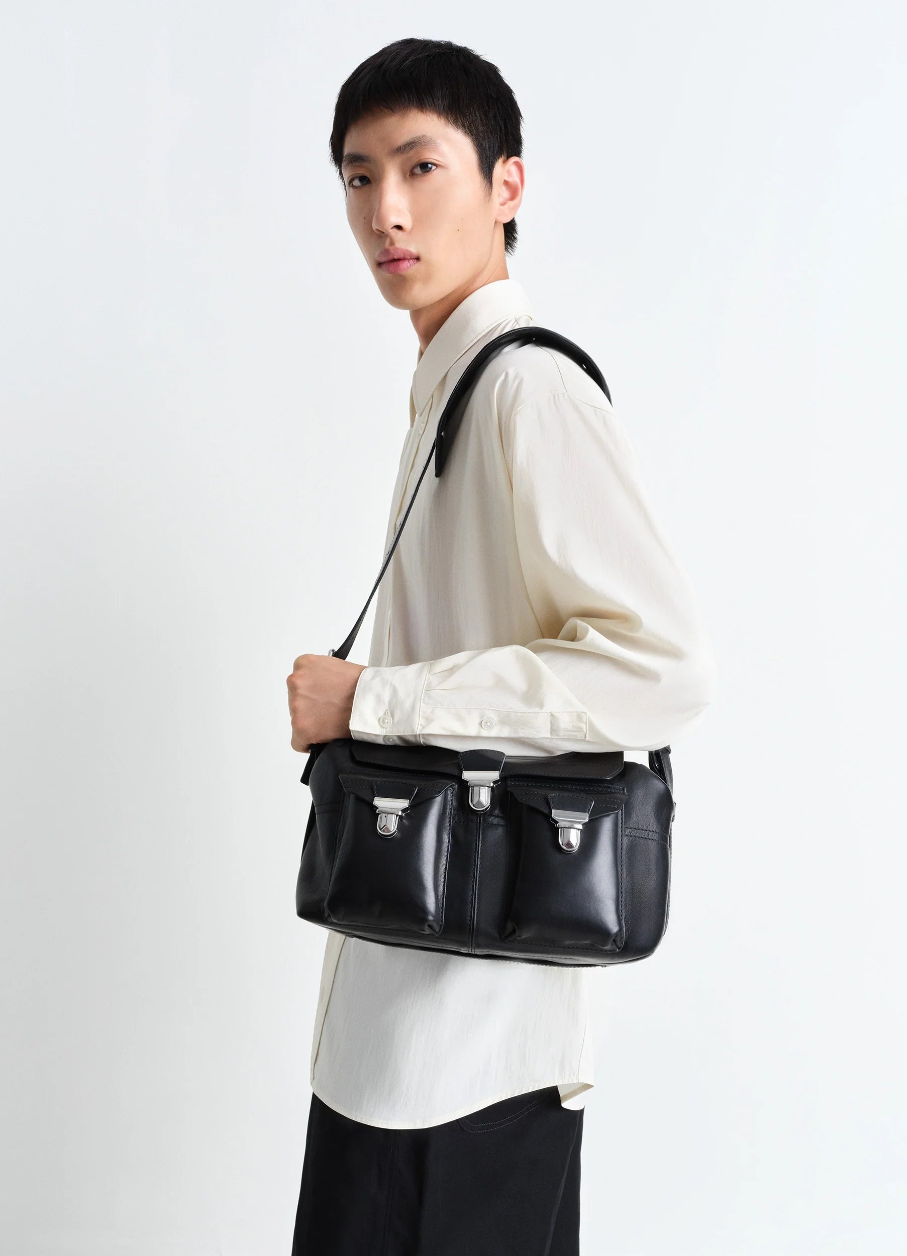 Black Medium Gear Bag | LEMAIRE Black Medium Gear Bag | LEMAIRE