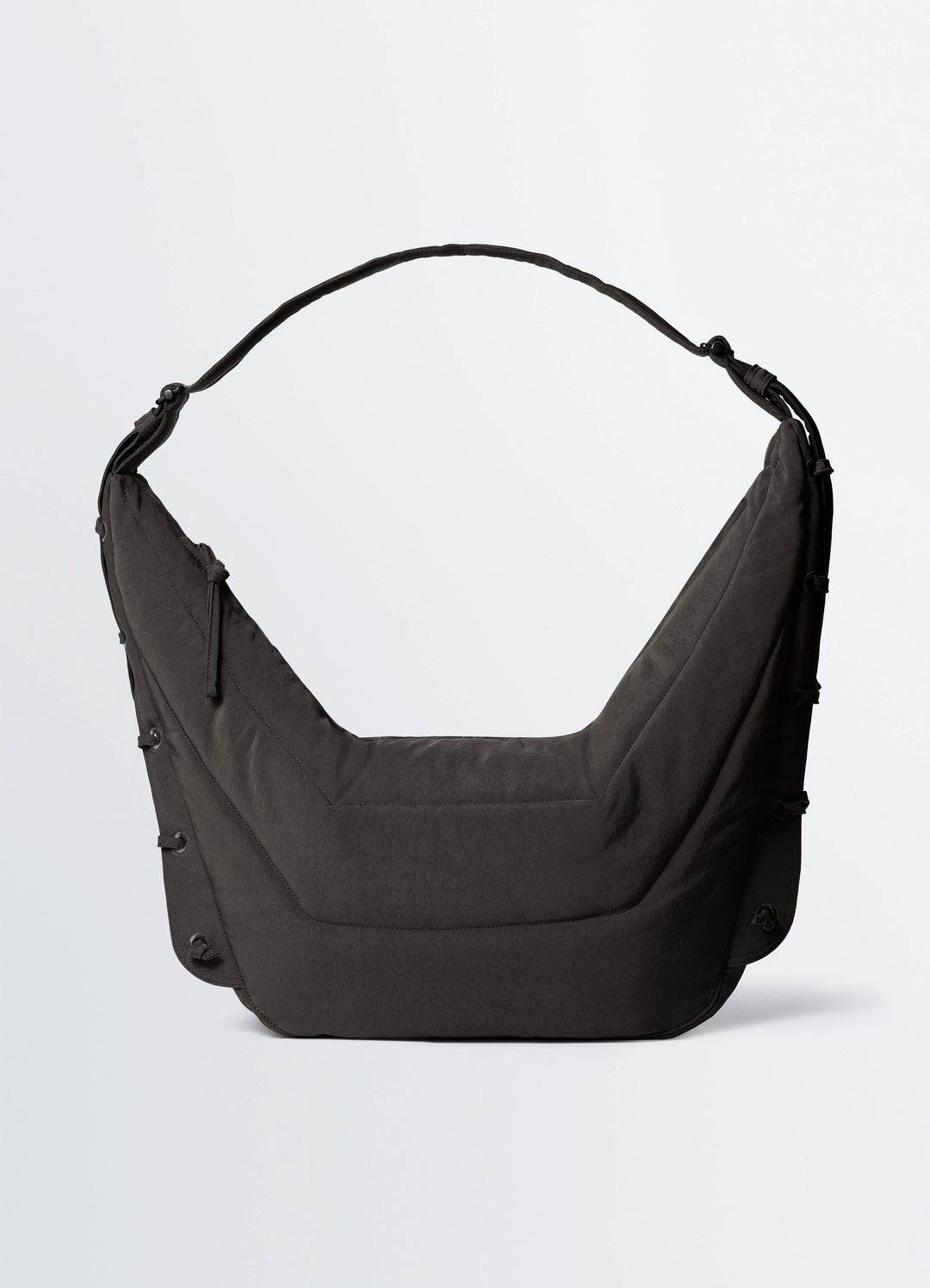 Large Soft Game Bag in Nylon Canvas, product shot, Front view Embroidered eyelets