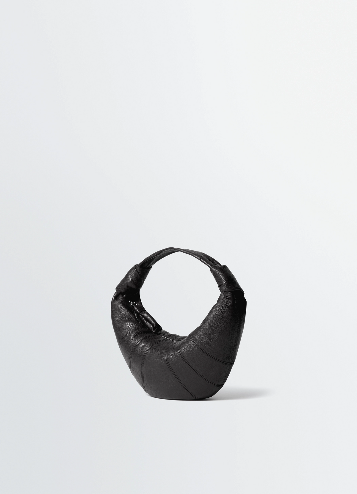 MINI FORTUNE CROISSANT BAG IN LEATHER - Black - Soft Grained MINI FORTUNE CROISSANT BAG IN LEATHER - Black - Soft Grained