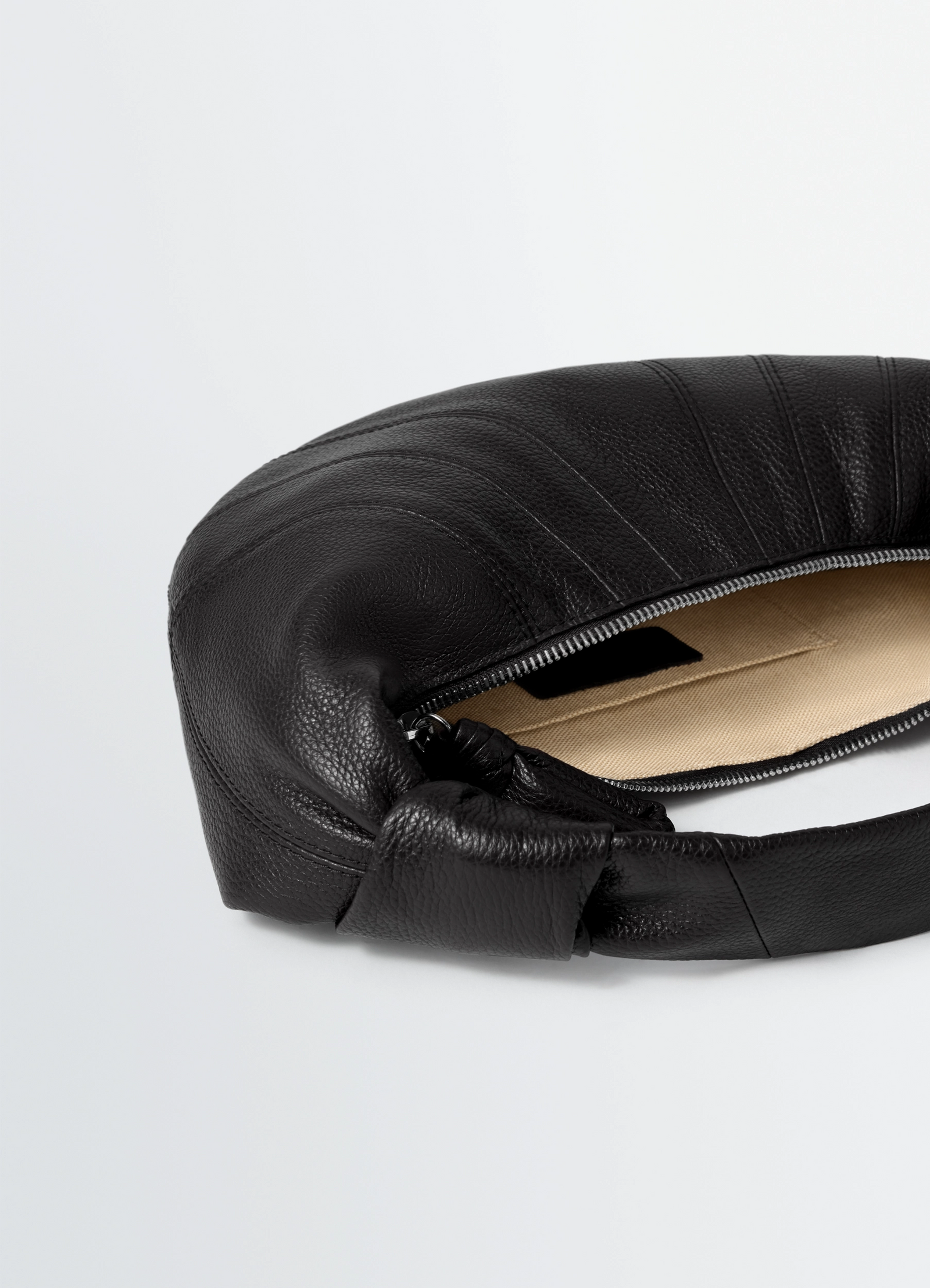 Mini fortune croissant bag in leather