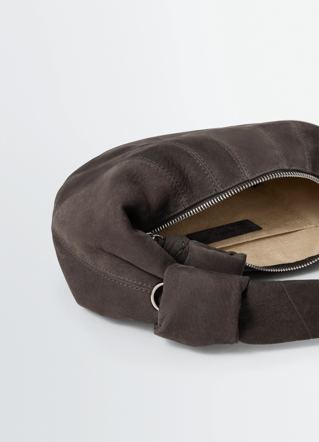 알파카 누벅 가죽 미니 포춘 크루아상 백