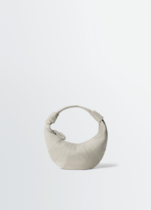 MINI FORTUNE CROISSANT BAG IN ALPACA NUBUCK LEATHER