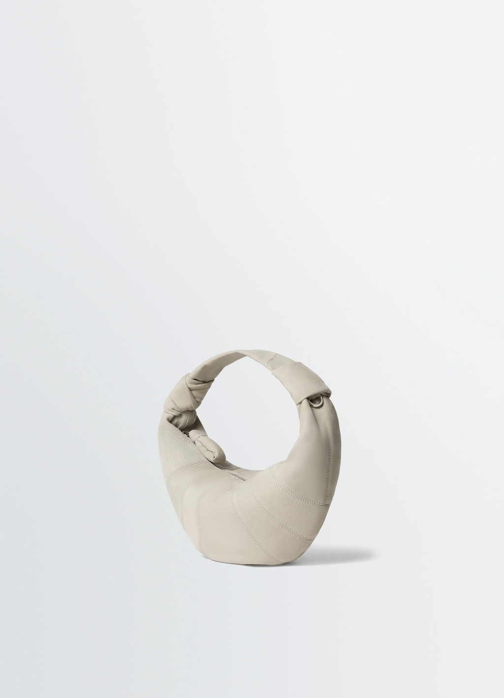 MINI FORTUNE CROISSANT BAG IN ALPACA NUBUCK LEATHER