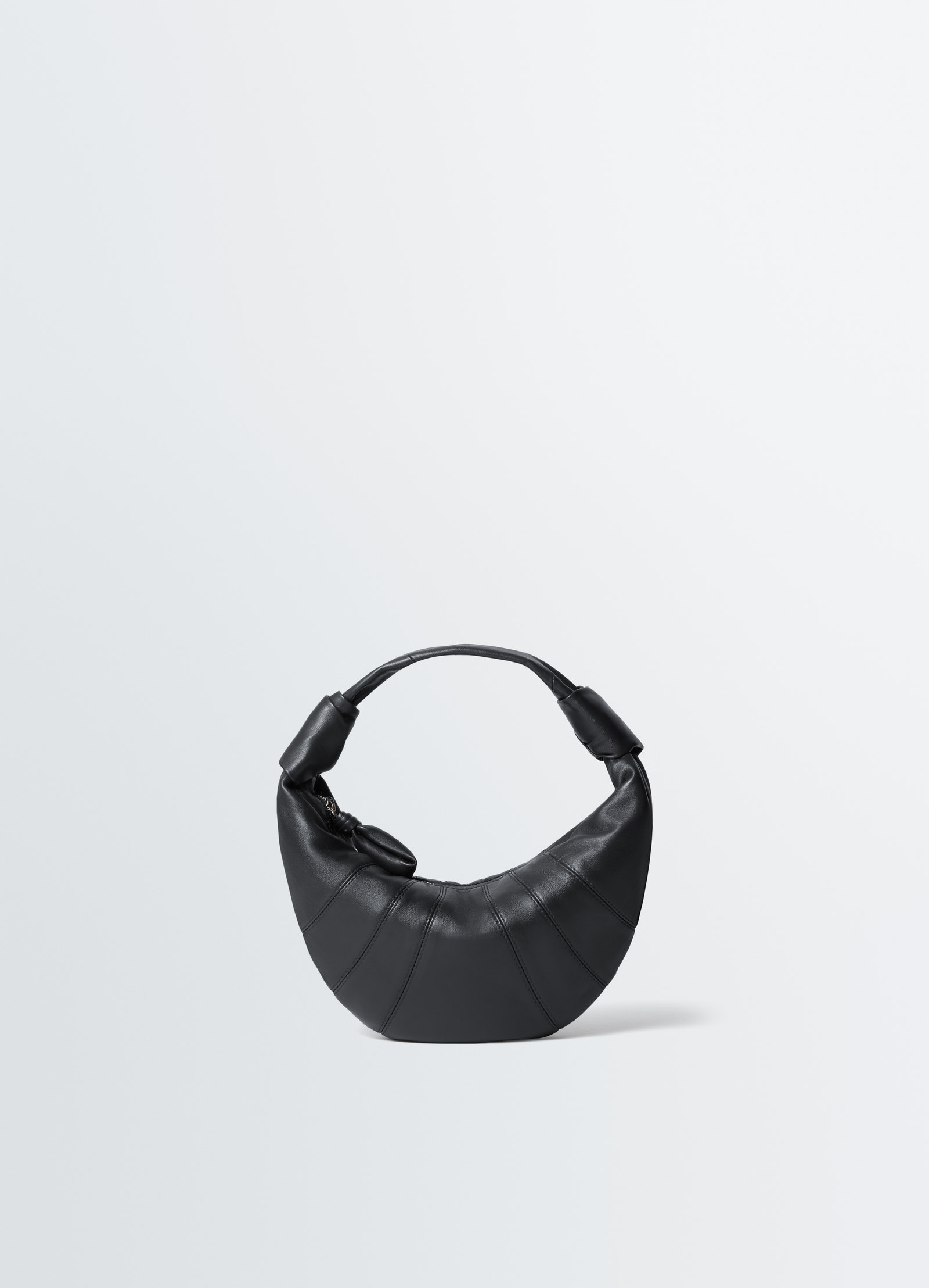 Mini fortune croissant bag in leather