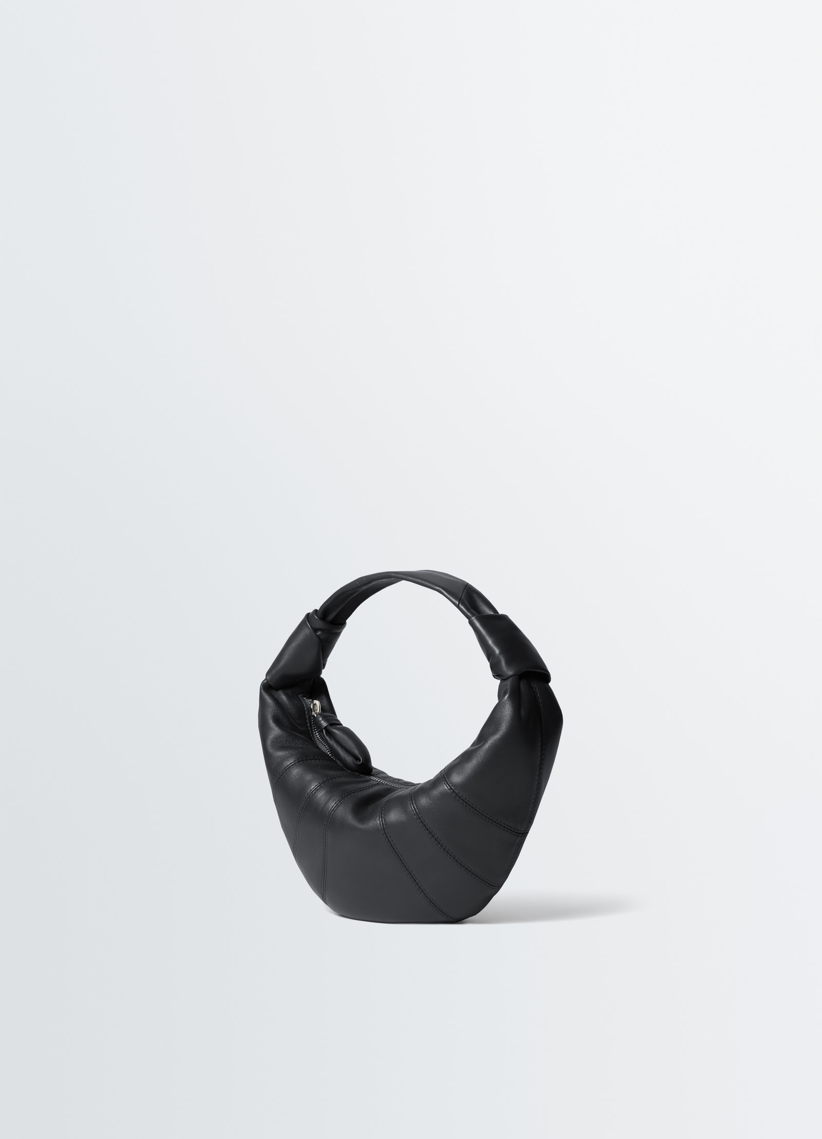 Mini fortune croissant bag in leather