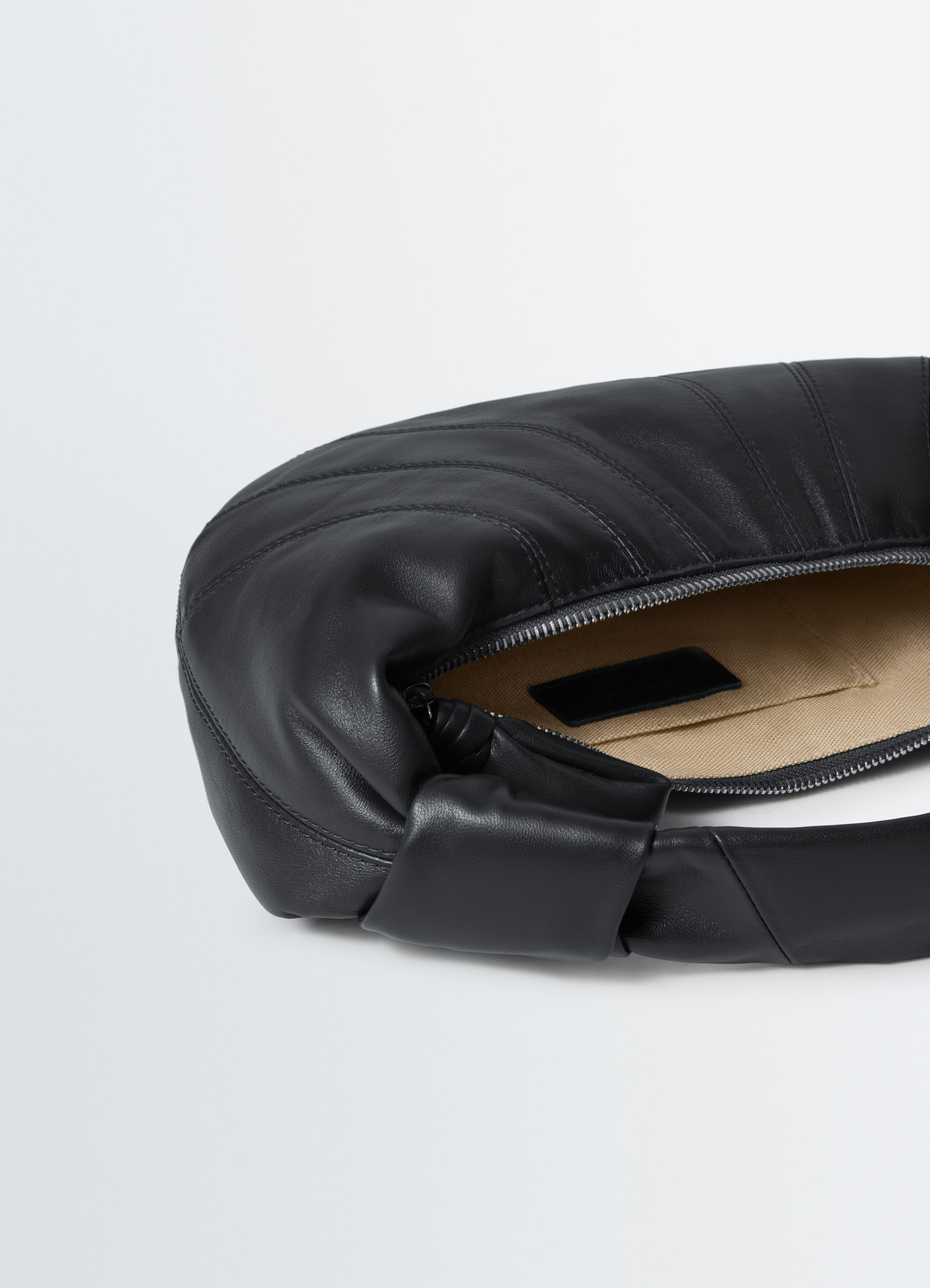 Mini fortune croissant bag in leather