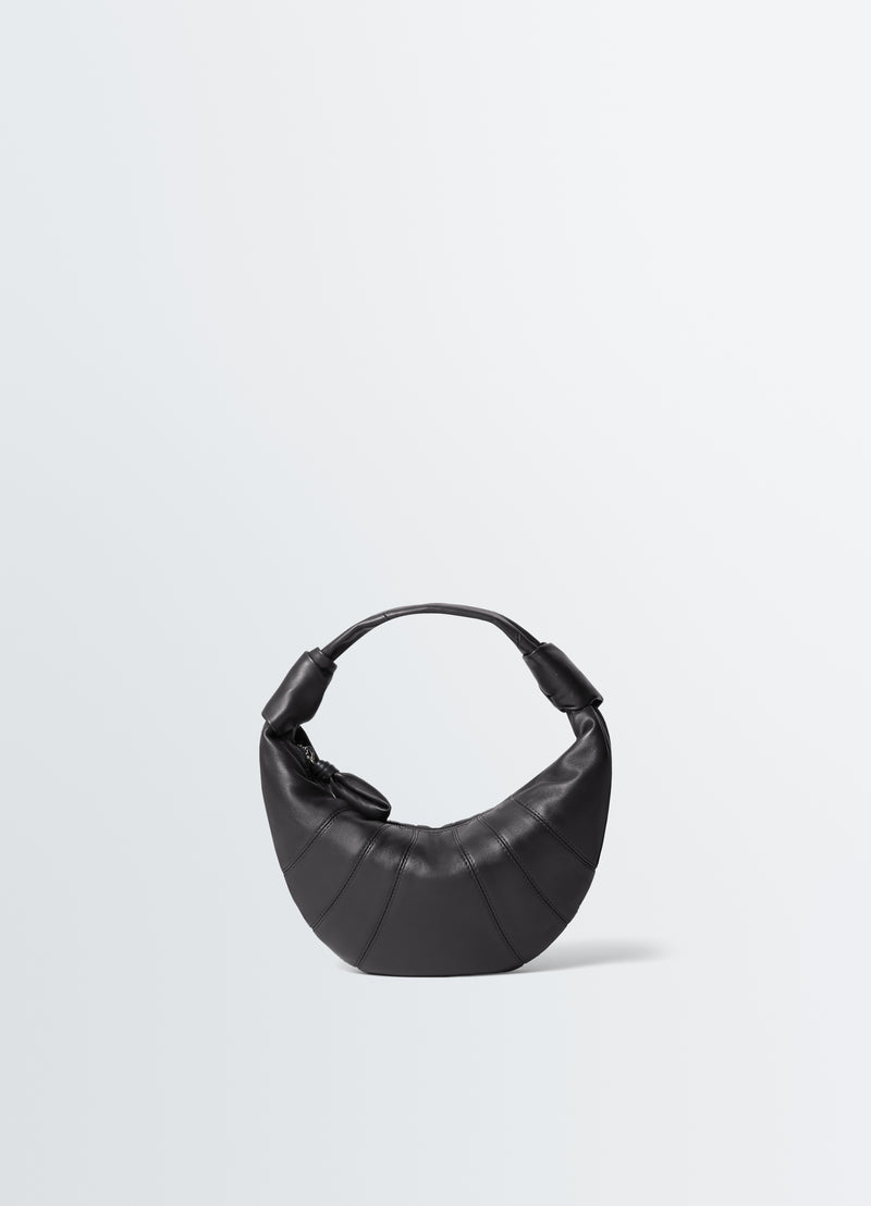FORTUNE CROISSANT ミニバッグ、ブラック、白背景の商品画像、正面