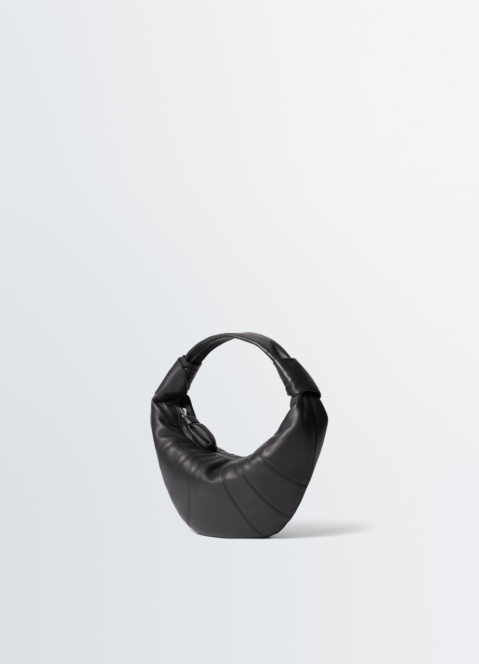 Mini fortune croissant bag in leather