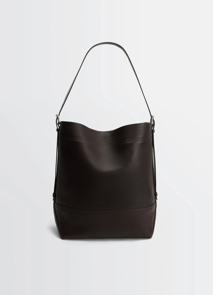 未使用品 LEMAIRE ルメール BELTED トートバッグ ラージ BELTED トートバッグ - Dark Chocolate - グレインカウレザー