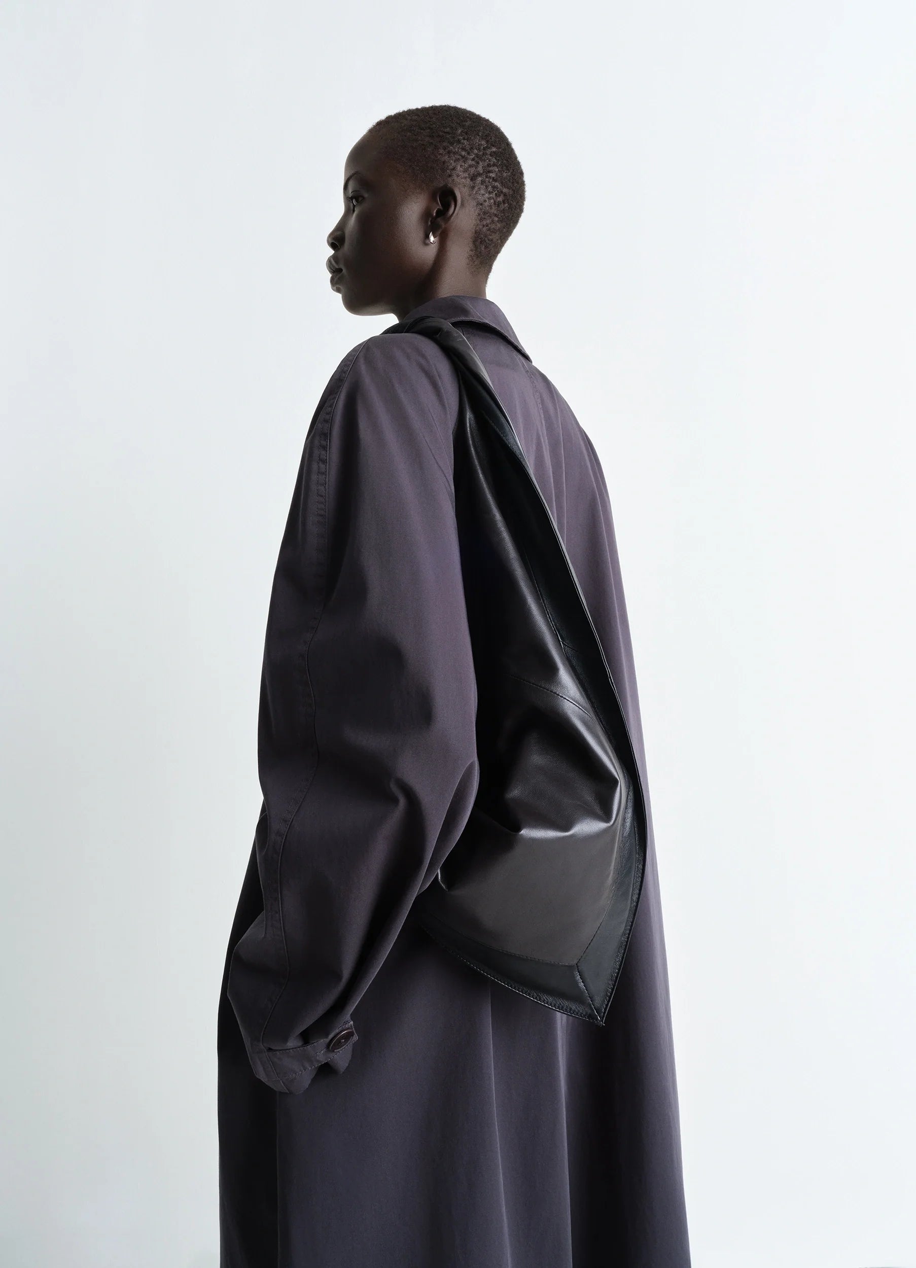 Black / Dark Chocolate Scarf Bag Small | LEMAIRE Black / Dark Chocolate Scarf Bag Small | LEMAIRE