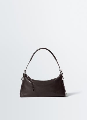Sac belted baguette en cuir
