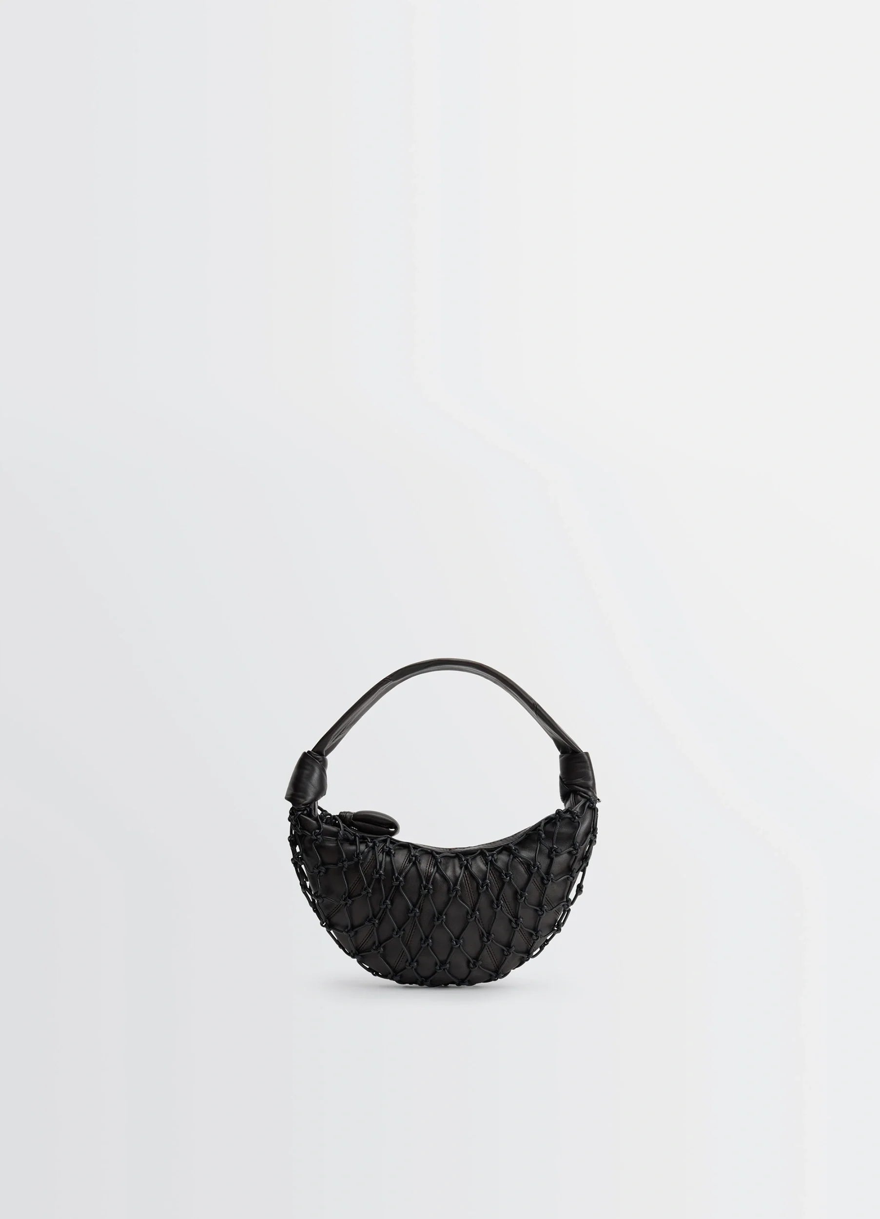 MINI FORTUNE CROISSANT INFINITE LOVE KNOT IN LEATHER - Dark