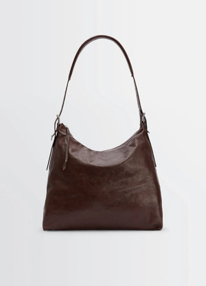 BELTED ホーボーバッグ - Espresso - ペーパーラックスレザー - ユニ BELTED ホーボーバッグ - Espresso - ペーパーラックスレザー - ユニ