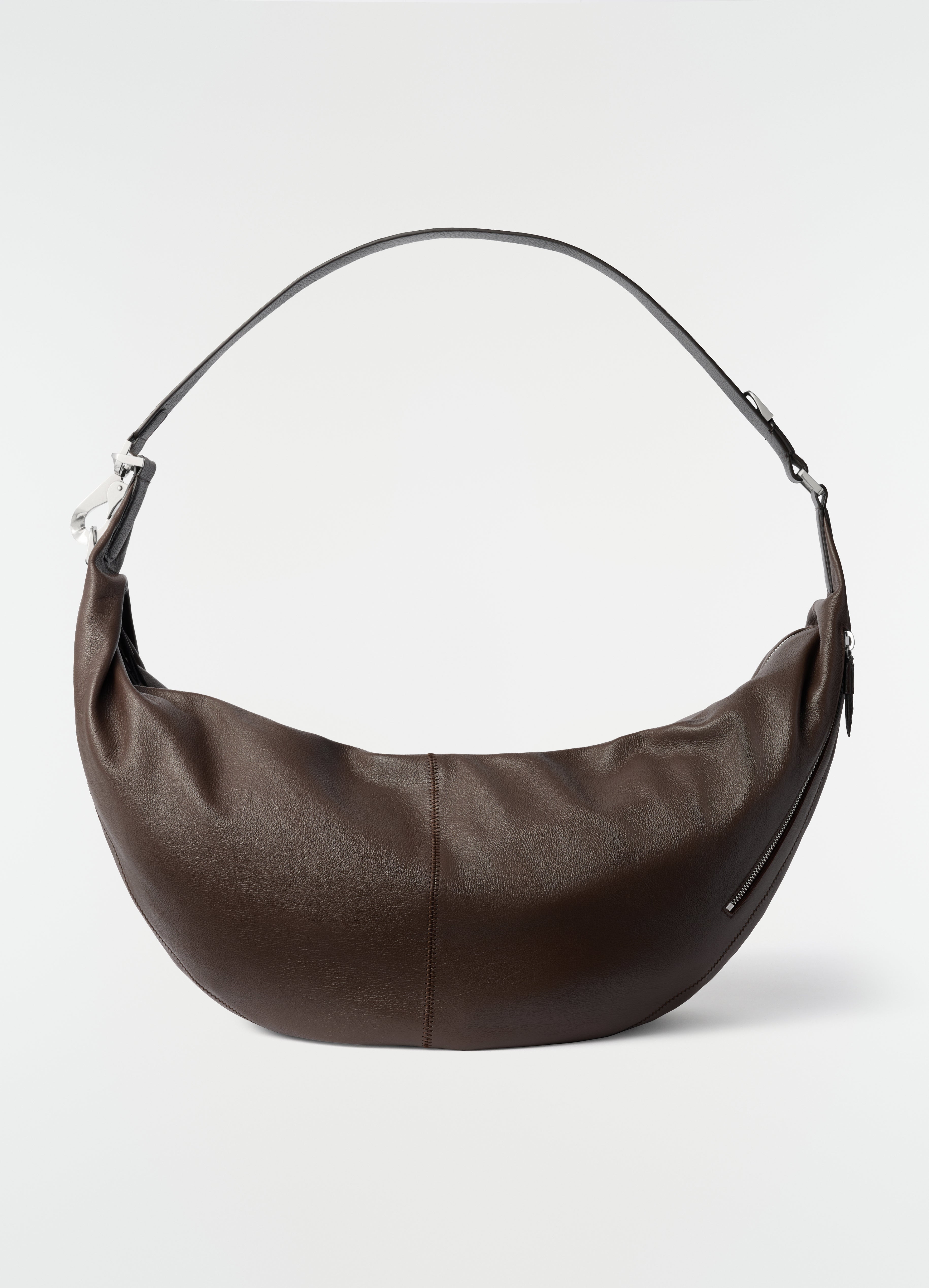 LARGE QUIVER CLIP BAG IN LEATHER