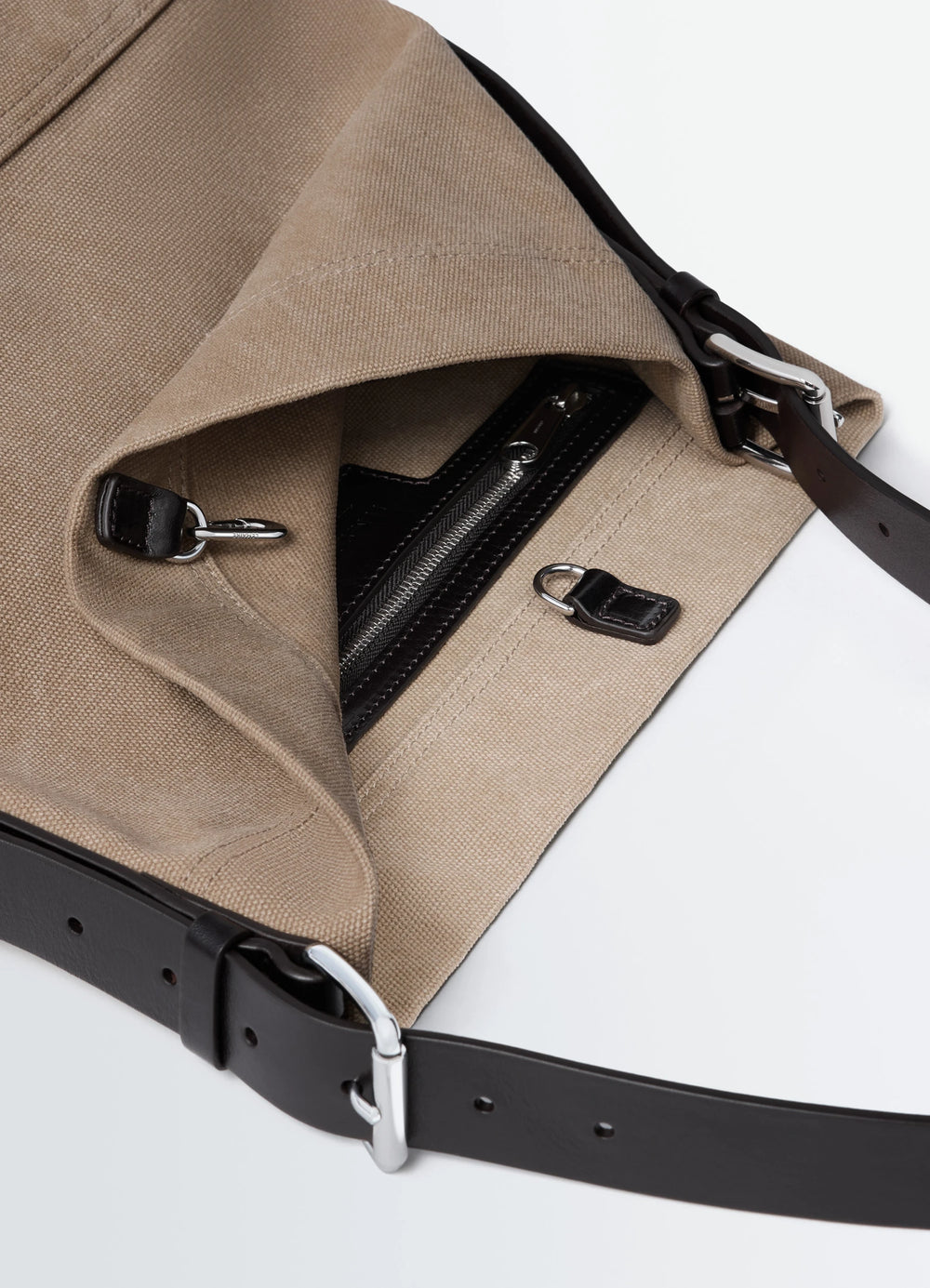 SMALL BELTED TOTE BAG IN COTTON CANVAS